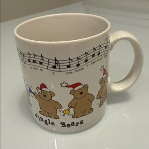 Vintage Russ Berrie Jingle Bears Christmas Mug